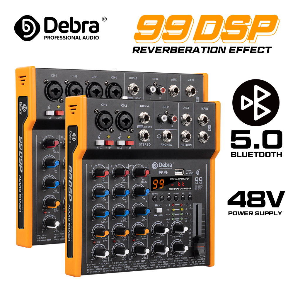 Audio Music Mixer - Debra R4/R6 Mixer Multi-Audio 6 Saluran