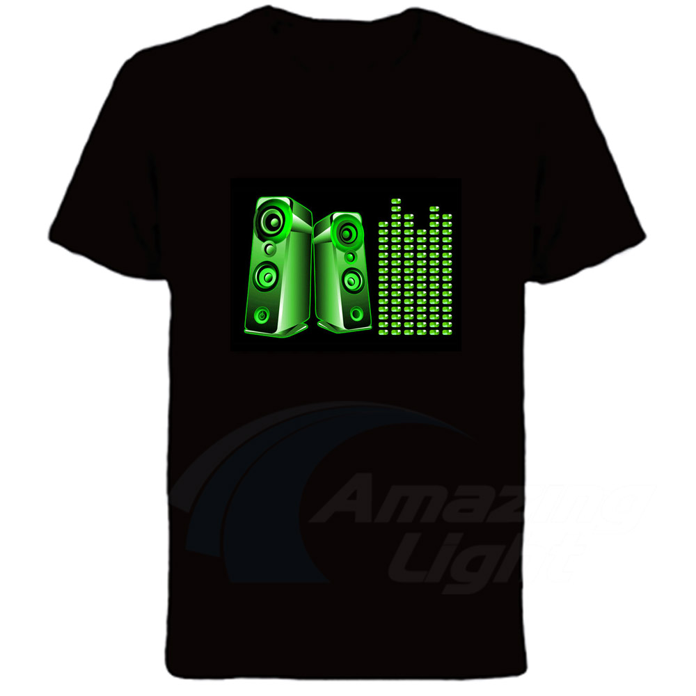 Audio Music Mixer - Kaus LED Diaktifkan Suara Equalizer EL