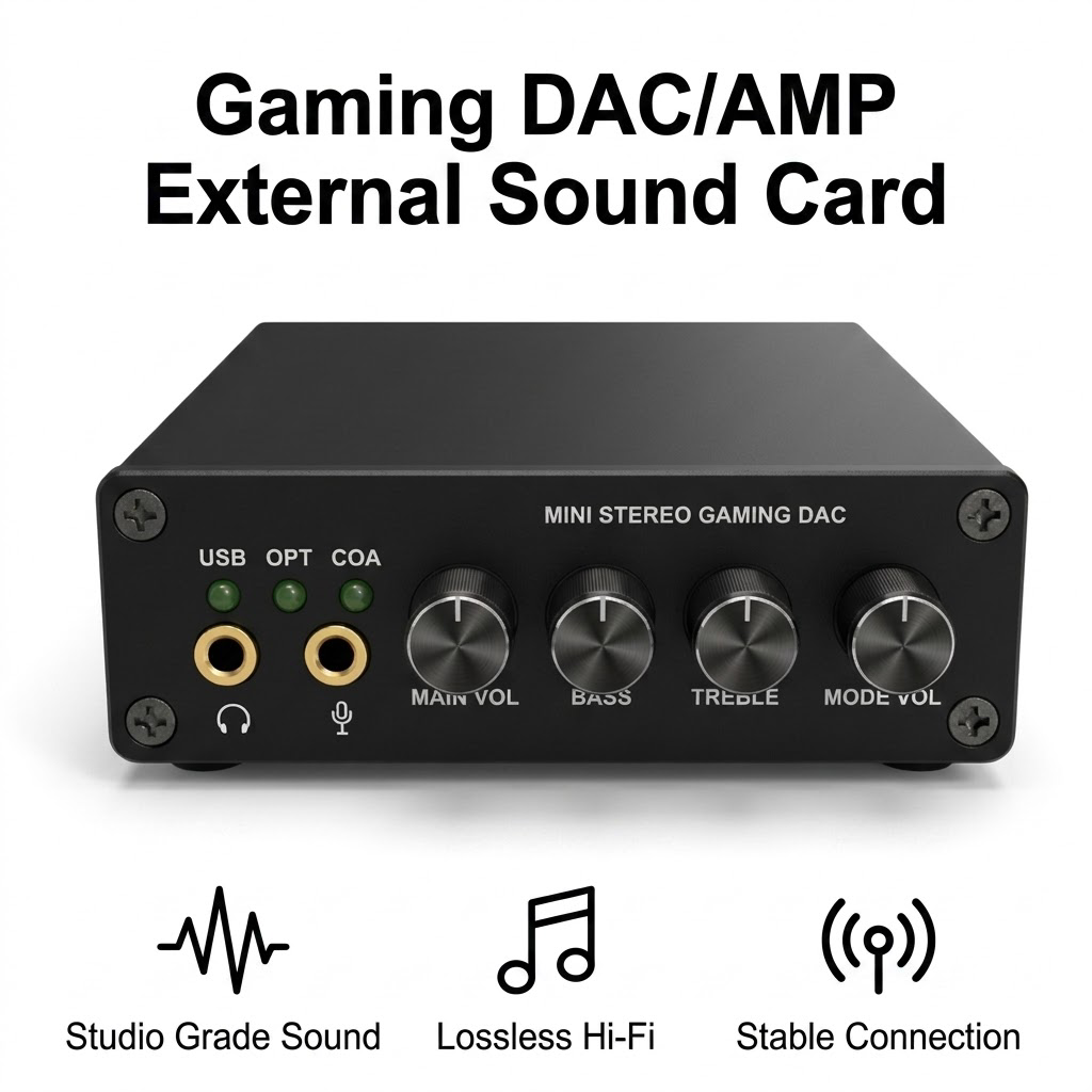 Portable Amplifier Mini - Mini Gaming DAC Headphone Amplifier Kartu