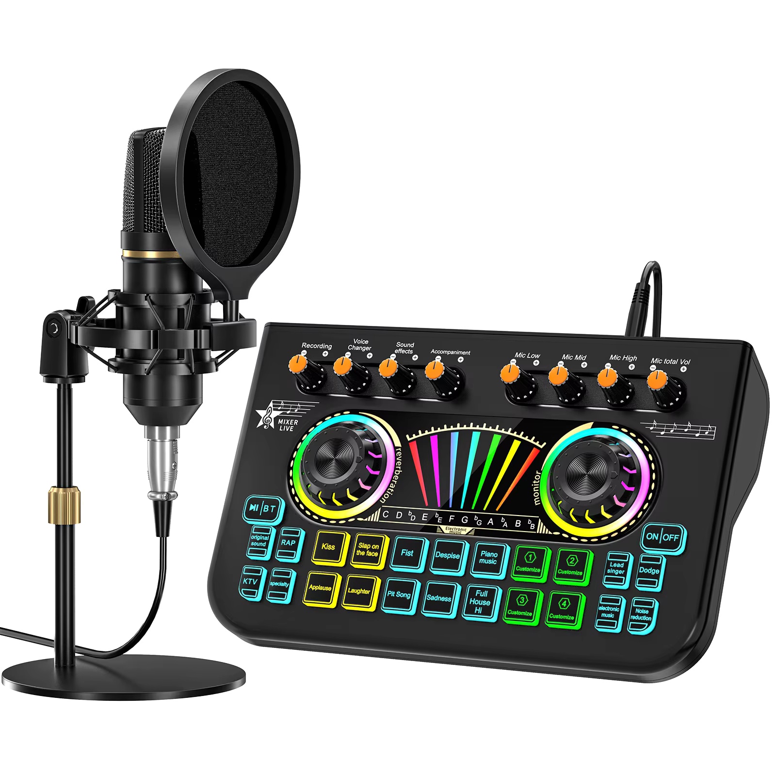 Audio Music Mixer - Tenlamp X3 BM800 Paket Mikrofon Podcast