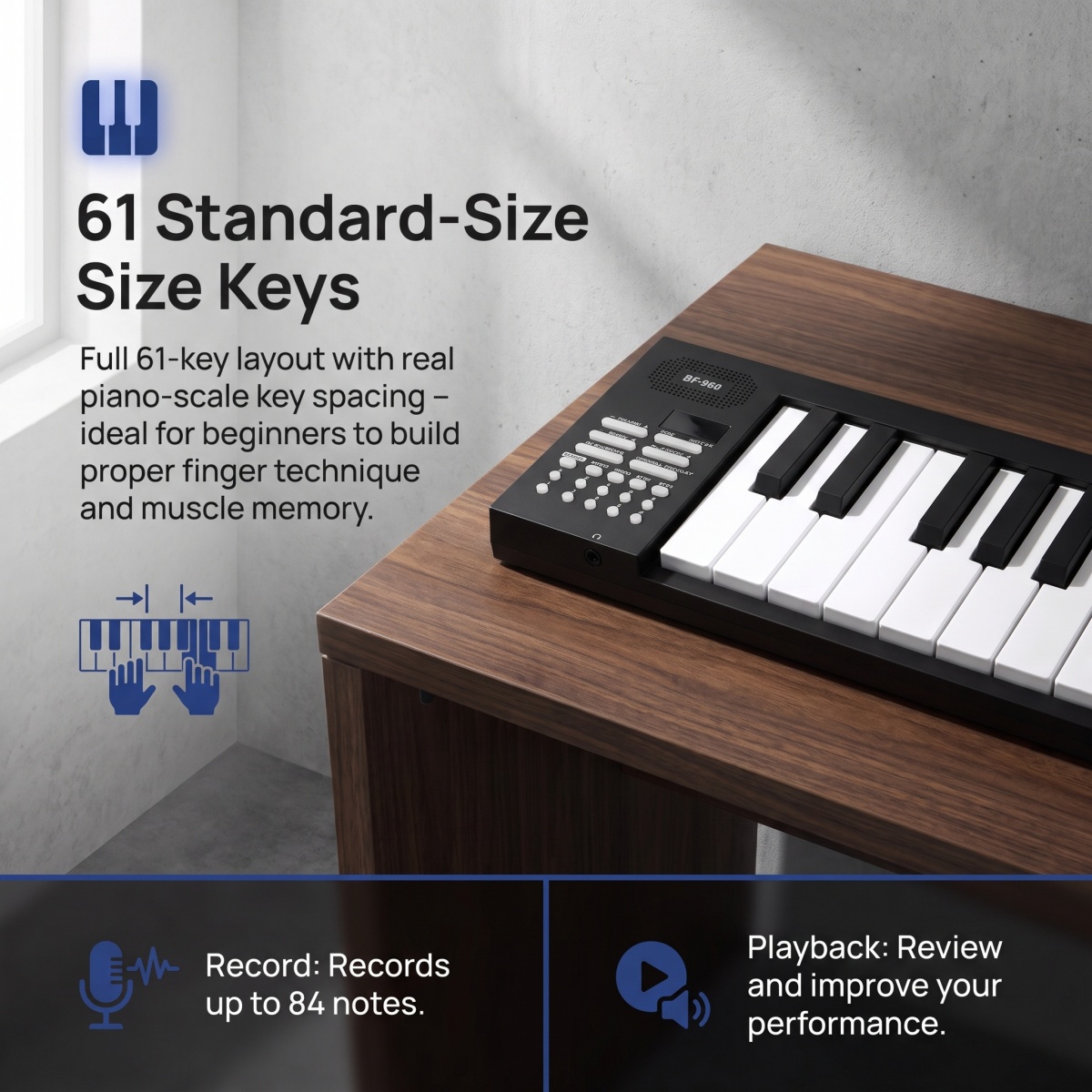 Piano Keyboard Lipat Miwayer – - Keyboard Piano 61 Key ulasan dan harga