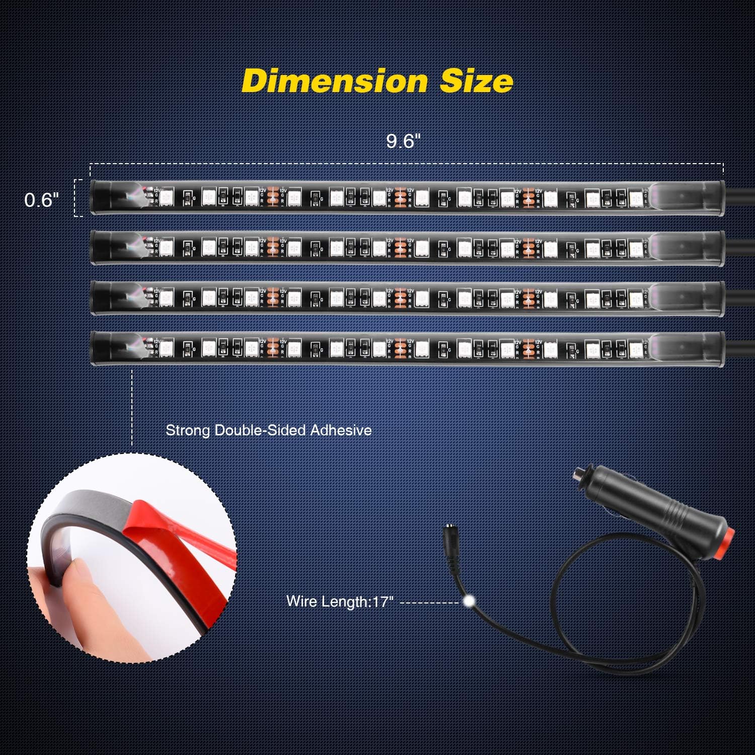 Nilight - TR-06 4PCS 48 Lampu  - Audio Music Light ulasan dan harga