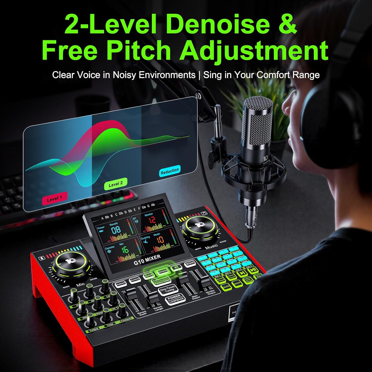 Tenlamp G10 Antarmuka Audio St - Audio Music Mixer ulasan dan harga