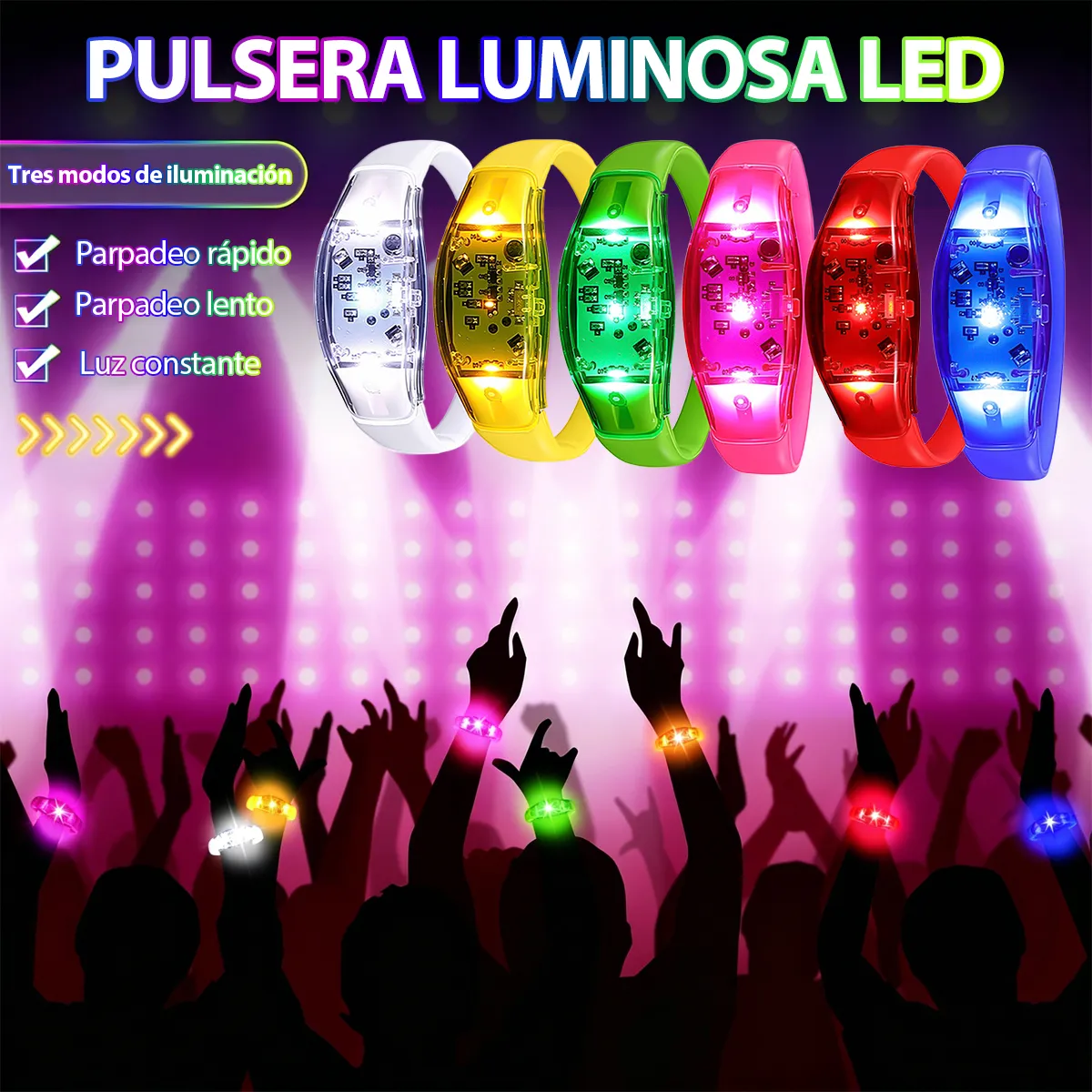 6PCS Gelang LED Aktif Suara de - Audio Music Light ulasan dan harga