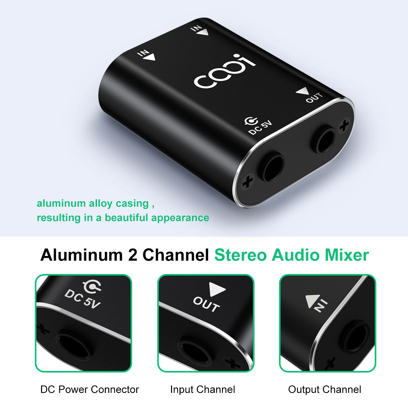 Cooidea Mixer Audio Stereo Min - Audio Music Mixer ulasan dan harga