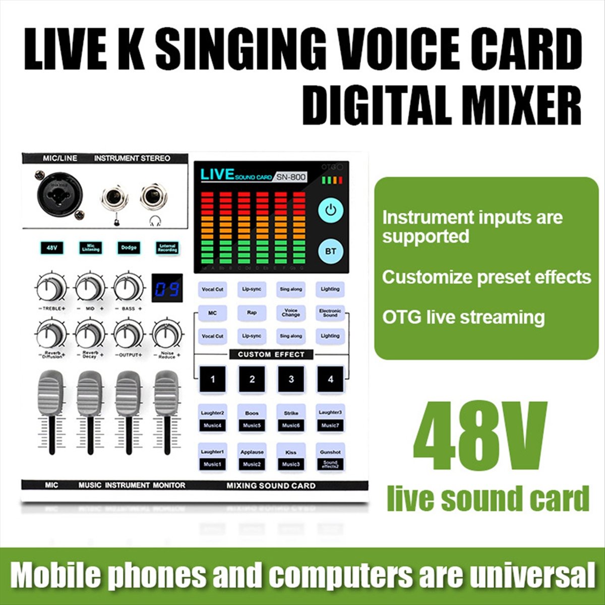 DTC5 SN800 Kartu Suara Live Pe - Audio Music Mixer ulasan dan harga