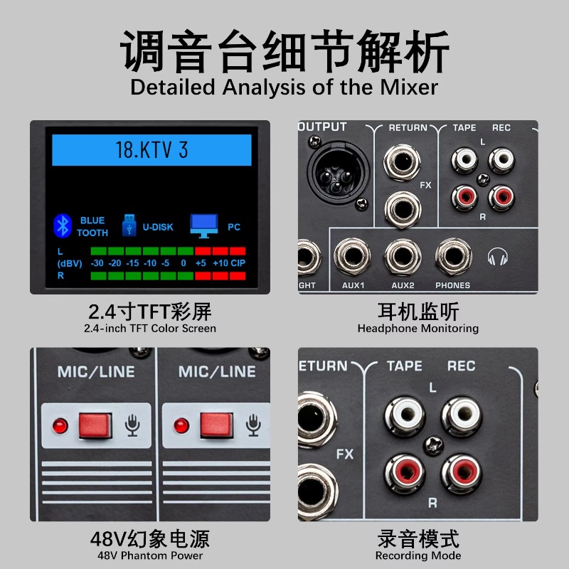GAX-HLM80 Green Audio Mixer Au - Audio Music Mixer ulasan dan harga