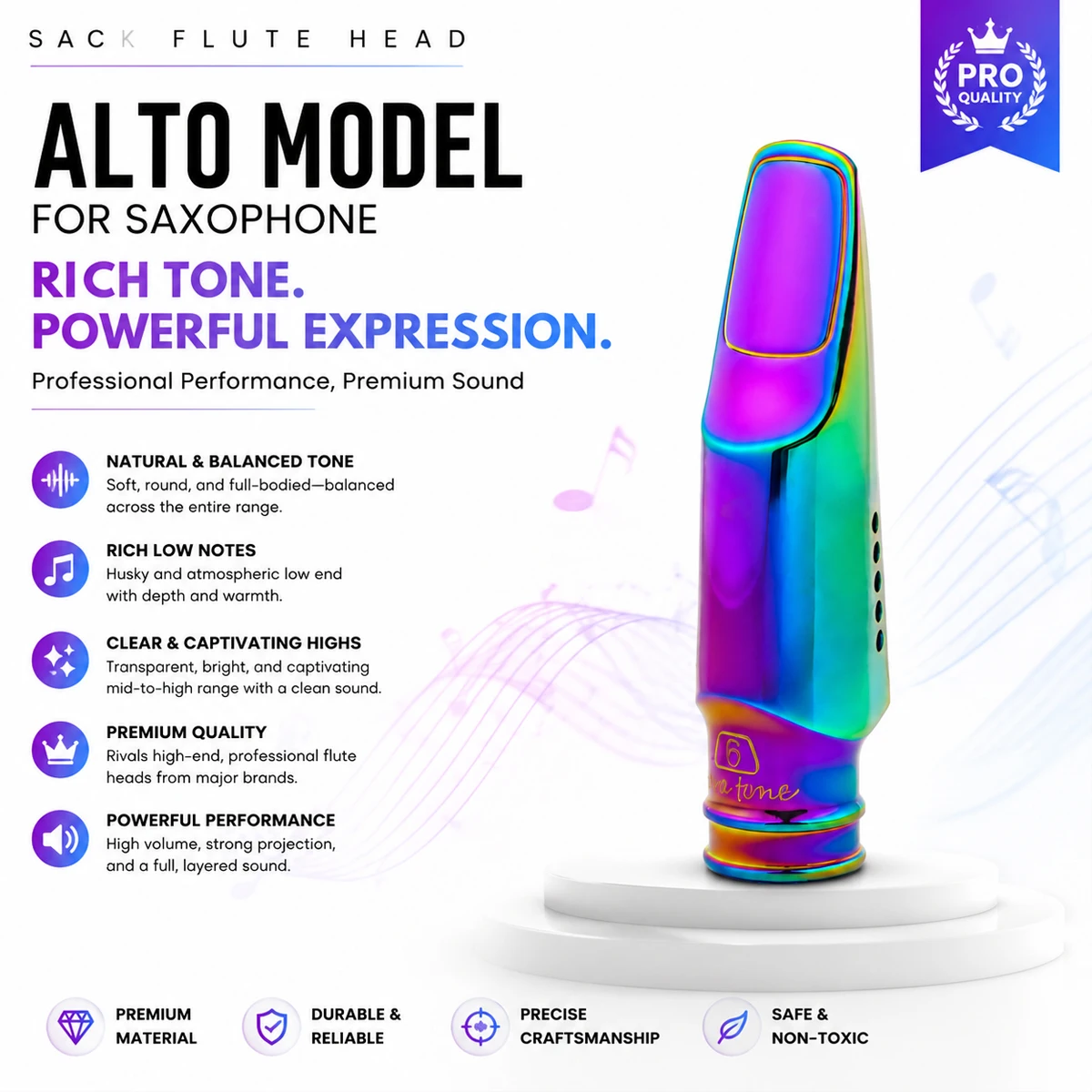 Aurora Iridescent Alto Saxopho - Trombone Mouthpiece ulasan dan harga